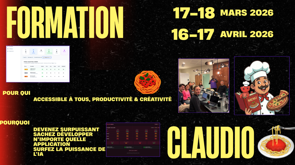 Formation Claudio - 17-18 Mars 2026 et 16-17 Avril 2026